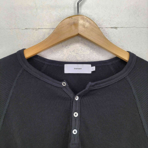 グラフペーパー Graphpaper Waffle L/S Henley Neck Tee メンズ  3